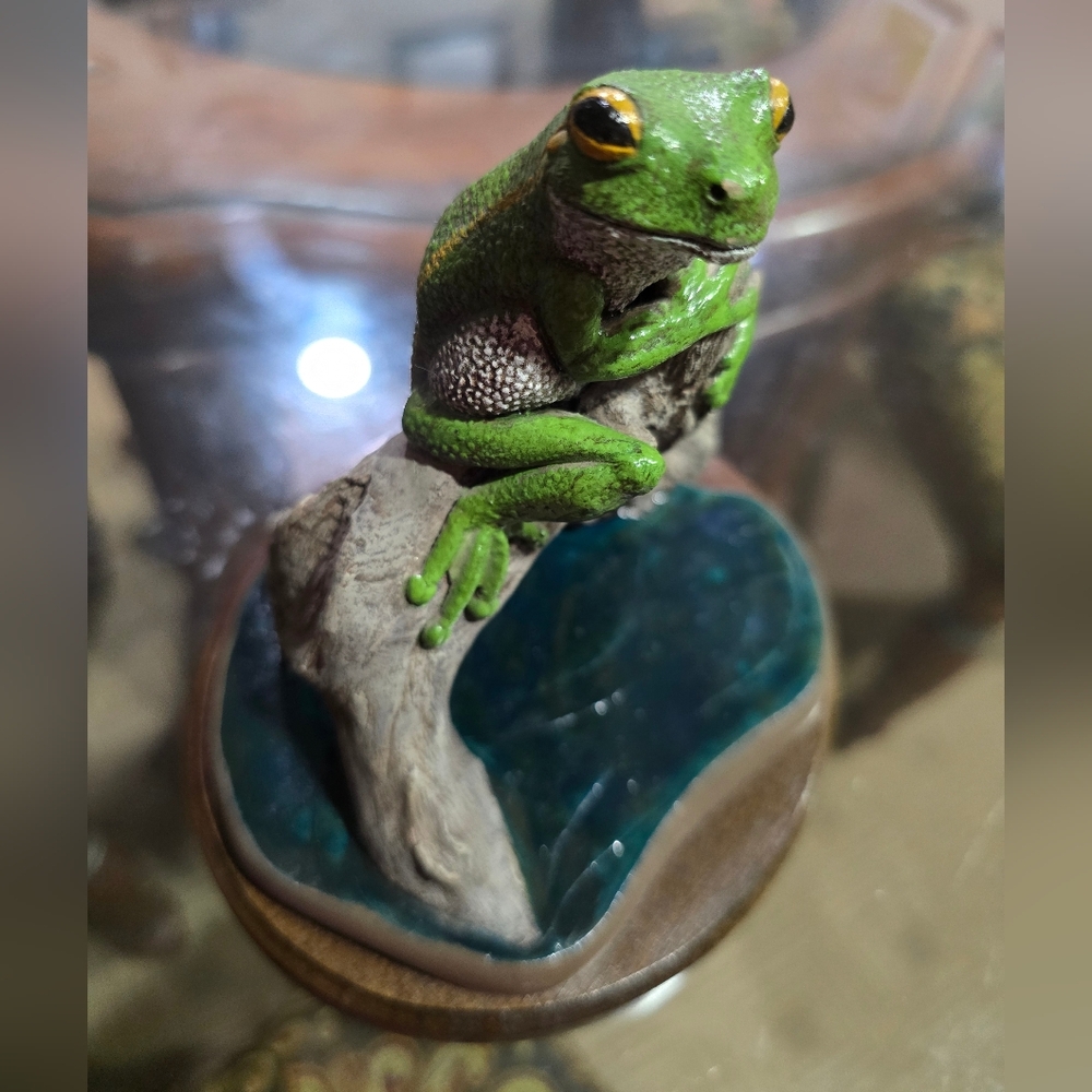 The Peeper Frog Statue By Martha Carey
